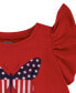 ფოტო #3 პროდუქტის Baby Girls Top, Shorts and Headband Set