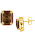 ფოტო #2 პროდუქტის Chocolate Quartz (4 ct. t.w.) & Nude Diamonds (1/20 ct. t.w.) Stud Earrings in 14k Gold