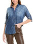 Bella Dahl Relaxed 2-Pocket Button-Down Shirt Women's Blue Xl