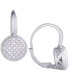 ფოტო #1 პროდუქტის Diamond 1/5 ct. t.w. Round Leverback Earrings in Sterling Silver