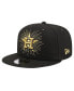 Men's Black Houston Astros Metallic Logo 9FIFTY Snapback Hat