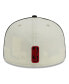Men's Cream, Black Miami Heat Piping 2-Tone 59FIFTY Fitted Hat