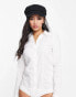 Vero Moda long sleeve shirt bodysuit in white