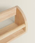 Children’s wooden shelf with front bar