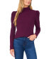 ფოტო #1 პროდუქტის Women's Puff-Shoulder Long-Sleeve Turtleneck Top