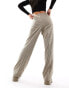 Vero Moda straight tailored trousers in brown check