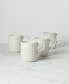 Фото #2 товара French Perle Solid 4 Piece Mug Set, Service for 4