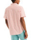 ფოტო #2 პროდუქტის Men's Plaid Short Sleeve Button Down Shirt