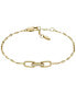 ფოტო #1 პროდუქტის Heritage D-Link Gold-Tone Stainless Steel Chain Bracelet