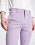 ASOS DESIGN smart skinny flared trousers in bright lilac