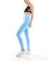 adidas Training Essentials logo waistband leggings in bright blue