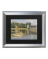 Фото #1 товара Claude Monet The Bridge at Argenteuil Matted Framed Art - 20" x 25"