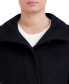 ფოტო #5 პროდუქტის Womens Stand-Collar Single-Breasted Wool Blend Coat