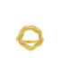 ფოტო #3 პროდუქტის Tarnish Resistant 14K Gold-Plated Open Circle Hammered Ring