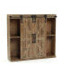 Фото #4 товара Farmhouse 27.2" Tall Medium Density Fiberboard, Wood, Iron Sliding 2-Door Wall Storage Cabinet