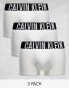 Calvin Klein intense power cotton stretch trunks 3 pack in white Белый, L - W36-39 - фото #1