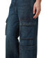 Фото #3 товара Women's Cargo Wide Leg Jeans