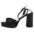 Фото #3 товара Nina Stacie Platform Block Heels Dress Womens Black Dress Sandals STACIE-003