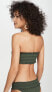 Tory Burch Women's 285299 Bandeau Bikini Top, Green Olive/Green Olive, Size XS