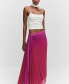 Women's Pleated Asymmetric Skirt