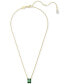 Фото #2 товара Swarovski gold-Tone Color Rectangle Crystal Pendant Necklace, 15" + 2-3/4" extender