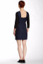 4 Collective Womens Navy Black Lace Jacquard 3/4 Sleeve Sheath Dress Size 10
