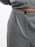 Фото #5 товара Vero Moda pinstripe wide leg trouser co-ord in grey