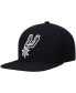 Бейсболка Mitchell & Ness мужская черного цвета San Antonio Spurs Ground 2.0 Snapback Hat Черный - фото #2