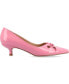 ფოტო #2 პროდუქტის Women's Lutana Wide Width Pointed Toe Kitten Heel Pumps