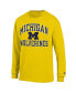 Фото #3 товара Men's Maize Michigan Wolverines High Motor Long Sleeve T-shirt