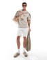 Фото #6 товара ASOS DESIGN oversized t-shirt in beige texture with chest print