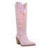 Фото #2 товара Dingo Texas Tornado Embroidered Snip Toe Cowboy Womens Purple Casual Boots DI94