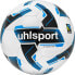 Футбольный мяч Uhlsport Synergy Fairtrade со средним весом 4 и 5 white / black / blue, 3 - фото #2