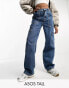 Фото #1 товара ASOS DESIGN Tall cargo jean in mid blue