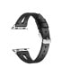 Фото #4 товара Sage Black Genuine Leather Band for Apple Watch, 42mm-44mm