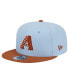 Фото #1 товара Men's Light Blue Arizona Diamondbacks Spring Color Two-Tone 9FIFTY Snapback Hat