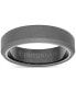 ფოტო #7 პროდუქტის Men's Meteorite Insert Round Edge Wedding Band in Tungsten Carbide