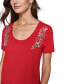 Women's Rhinestone-Embellished T-Shirt