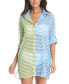 Women's Button-Front Chiffon Cover-Up