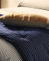 Duvet cover with narrow stripes