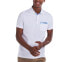 Barbour 288407 Tartan Pocket Polo, Size Small in White Size Small