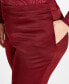 Фото #4 товара Trendy Plus Size Satin Fitted Pants