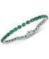 ფოტო #1 პროდუქტის Emerald Tennis Bracelet (17 ct. t.w.) in Sterling Silver(Also Available in Sapphire)