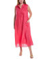 Фото #1 товара Marina Rinaldi Plus Dicitura Linen Midi Dress Women's