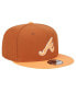 Men's Brown Atlanta Braves Spring Color Two-Tone 9FIFTY Snapback Hat