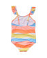 ფოტო #2 პროდუქტის Toddler, Child Girls Good Vibes Frill Strap Swimsuit