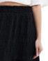 Фото #10 товара Pieces textured tiered maxi skirt in black