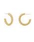 ფოტო #2 პროდუქტის Gold Rope Hoop Earrings ; Perfect for Any