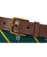 Men's Polo Bear Leather-Trim Belt