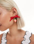 Фото #1 товара Reclaimed Vintage red bow earrings with stawberries